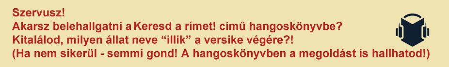 Keresd a rímet! hangoskönyv kóstoló